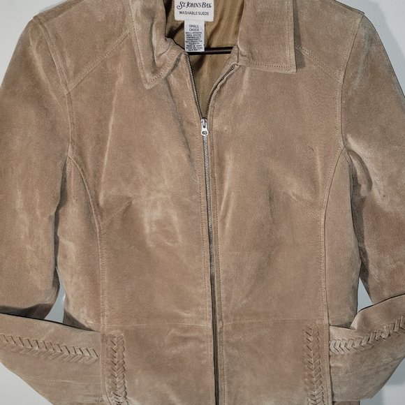 St Johns Bay * Washable Suede * Small * Full Zipper * Braid Detail * 2 Pockets * - Picture 3 of 10